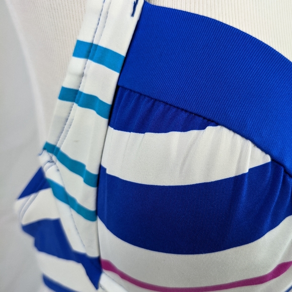 ☀️Liz Claiborne NWT bikini top 12 striped blue - Picture 3 of 16